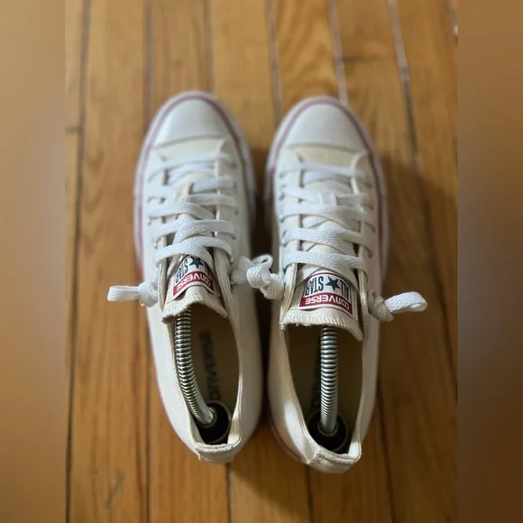 Converse All Star Chuck Taylor Ivory White Canvas 3J256 Sneakers Shoes Women’s 8 - Picture 5 of 7